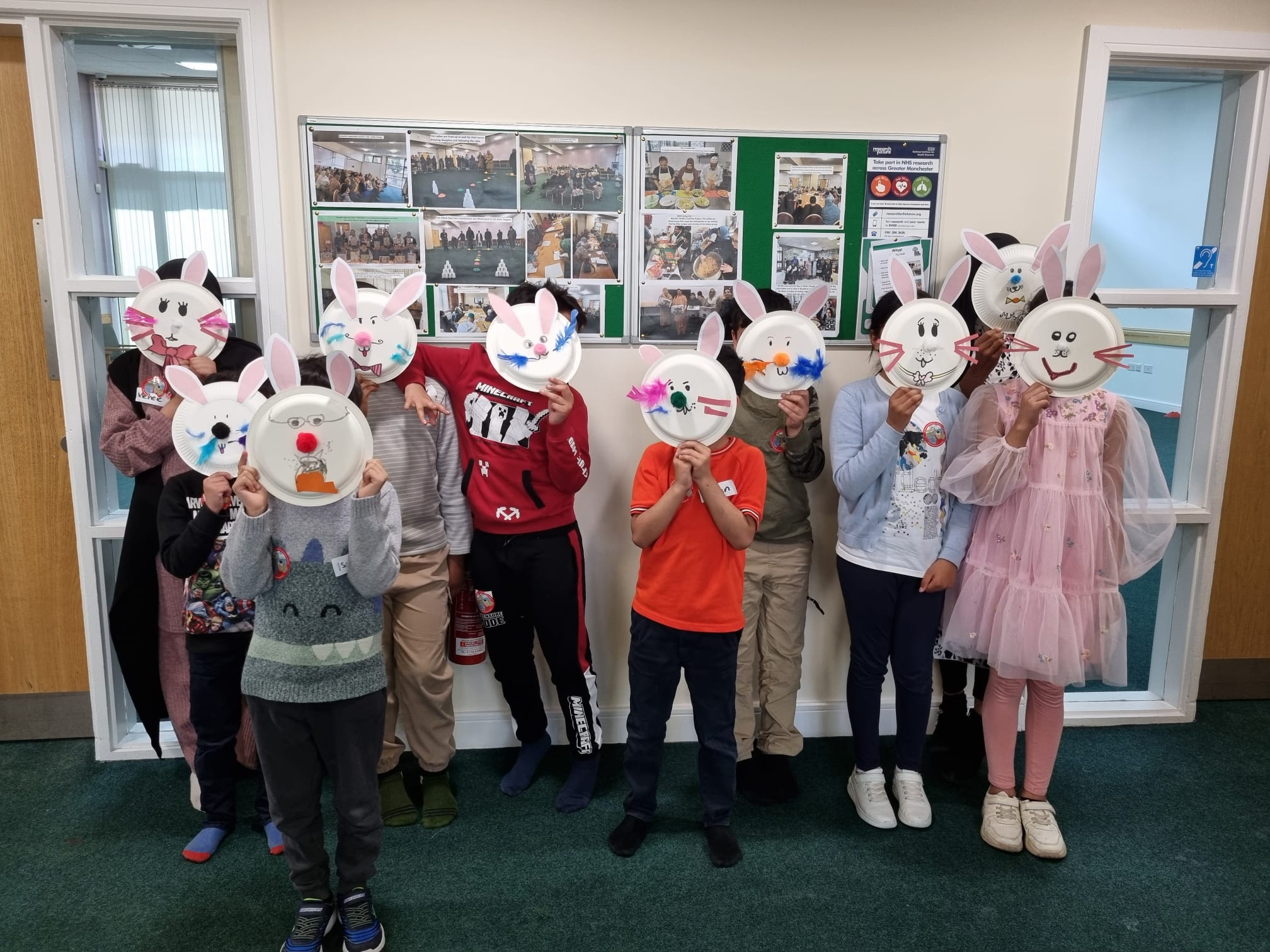 Kids with decorations