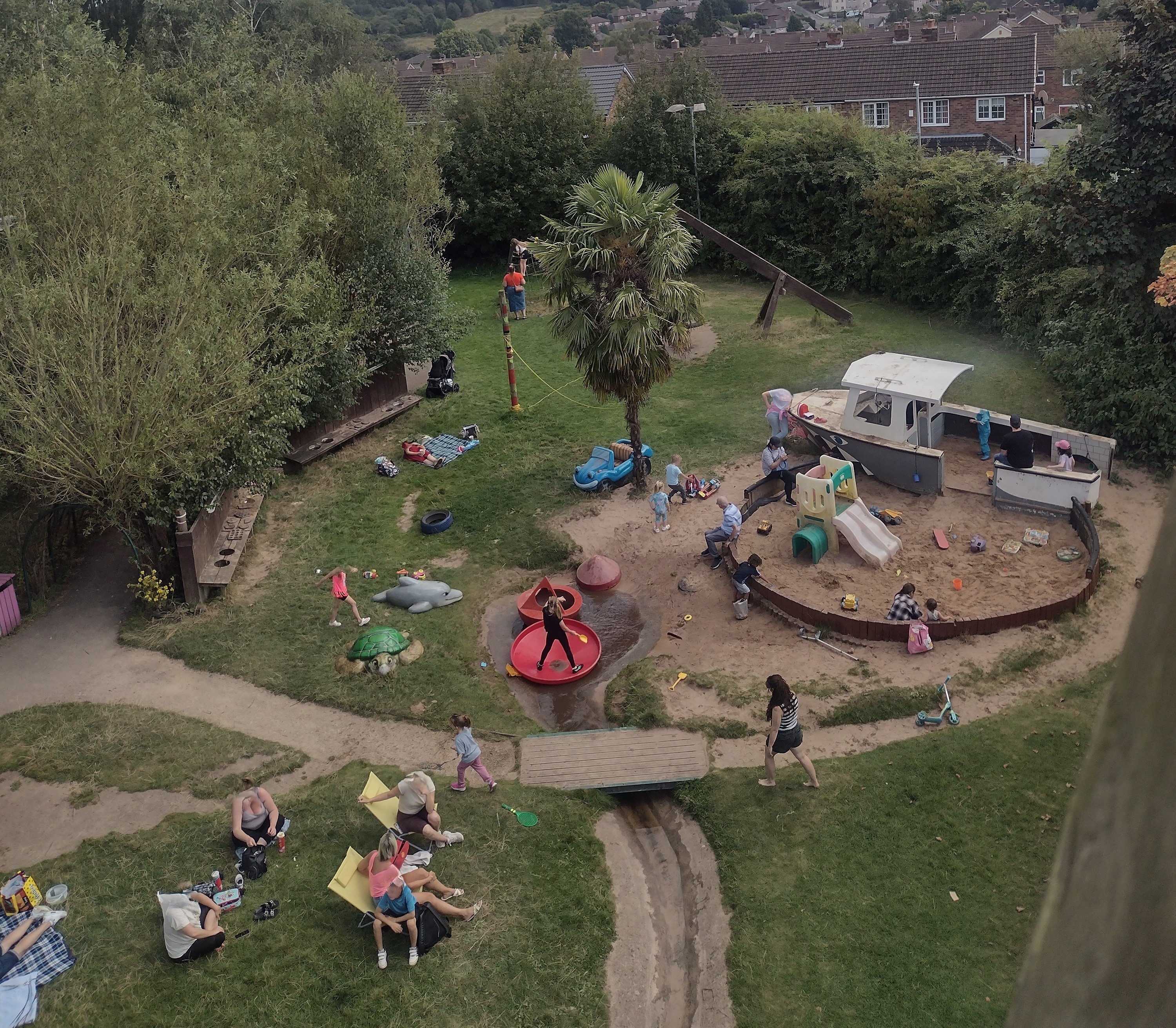 Sand and water play no faces crop