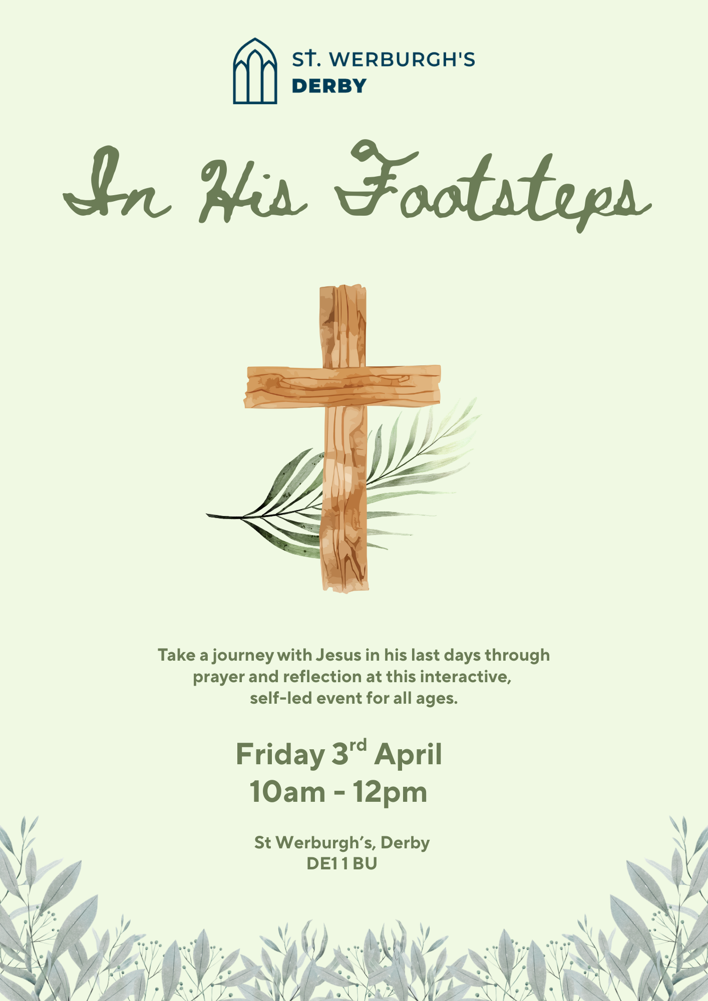 In His Footsteps flyer