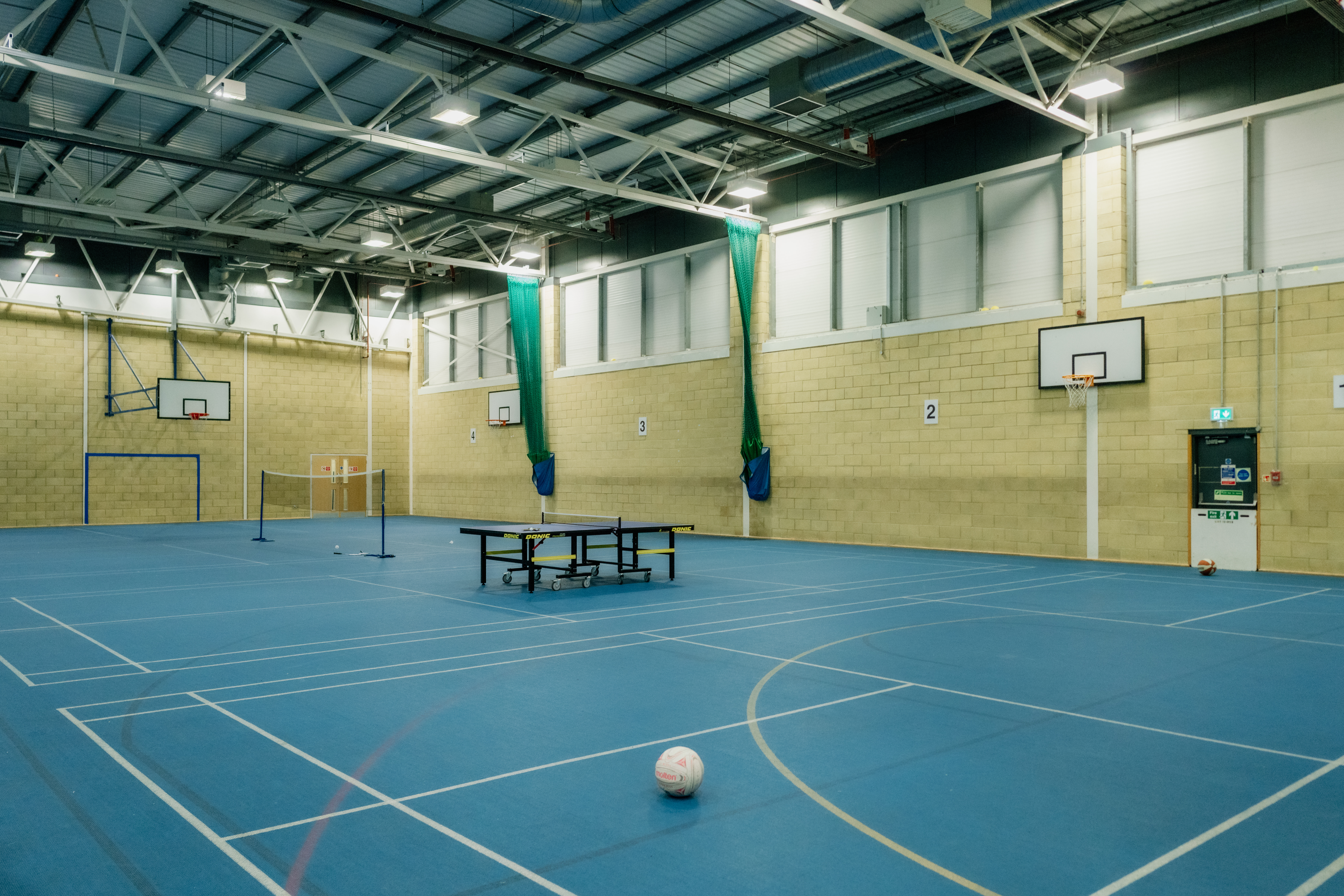 Sports hall set up