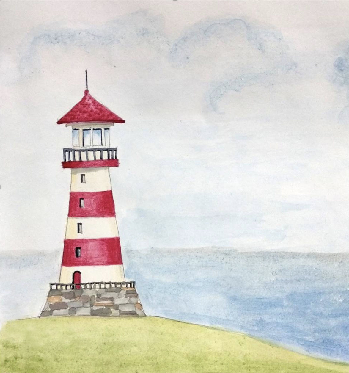 04 watercolour lighthouse