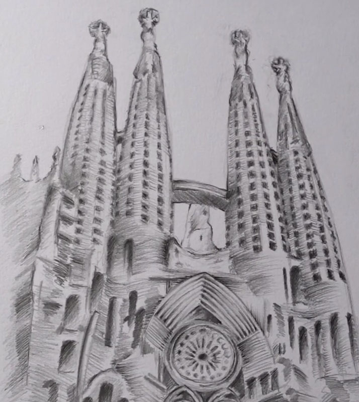 03 Segrada Familia drawing SQ