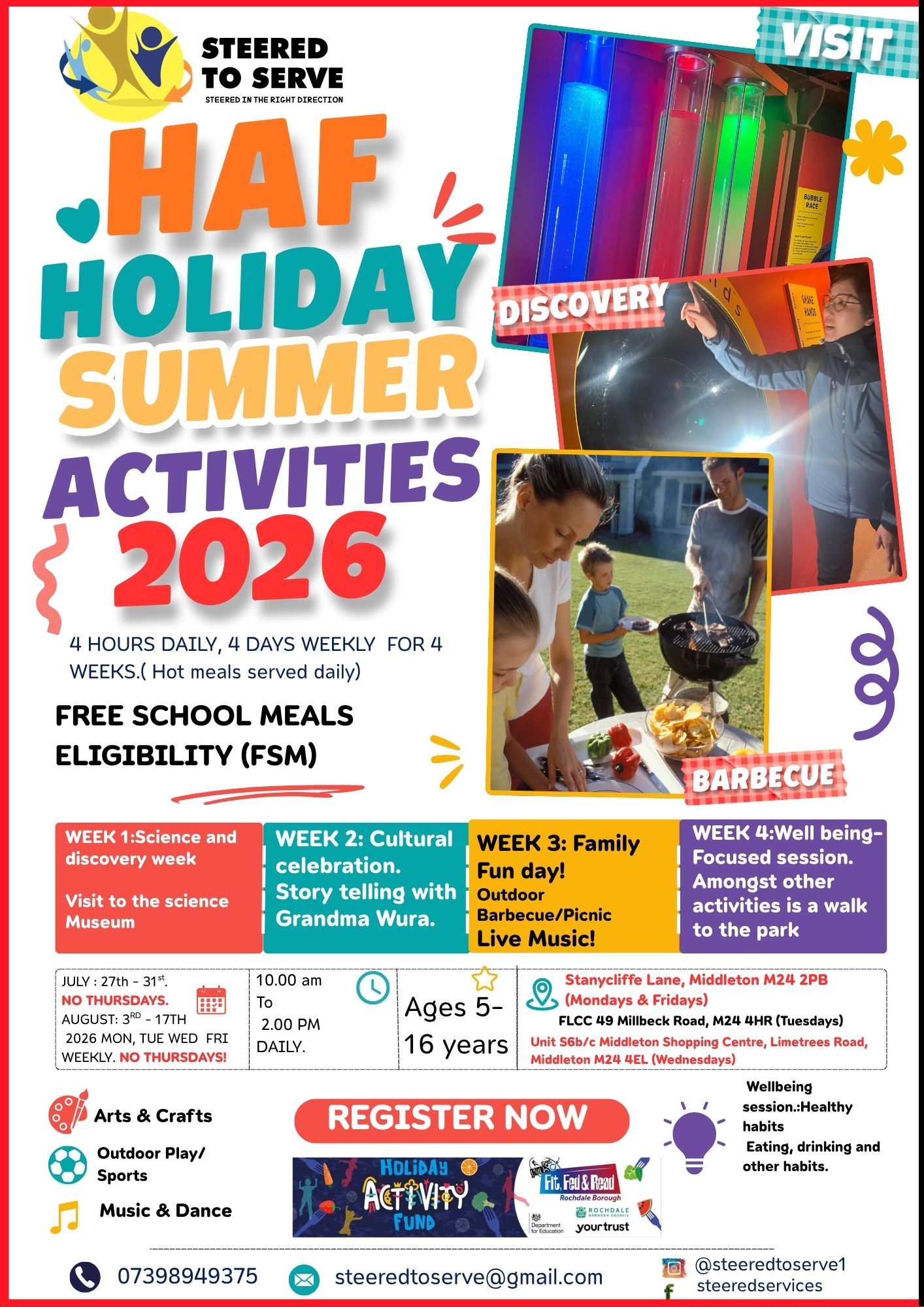 Blue And Yellow Modern Family Summer Fun Day Poster (5)
