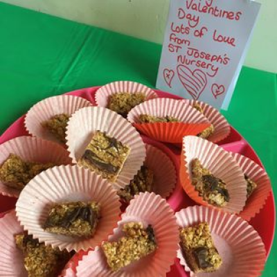 St Josephs Preschool Nursery Easter baking session